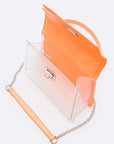 2 Tone Top Handle Transparent Stadium Bag