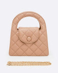 Top Handle Convertible Quilted Clutch Swing Bag