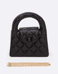 Top Handle Convertible Quilted Clutch Swing Bag