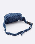 Washed Denim Quilted Fanny Pack