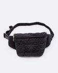 Washed Denim Quilted Fanny Pack