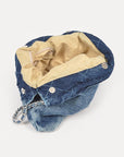 Denim Quilted Large Shoulder Bag