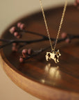 Movable God and Cat Necklace