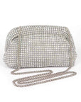 Oversize Rhinestone Convertible Soft Clutch Bag