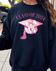 Coquette Class of 2024 Graphic Fleece Sweatshirts