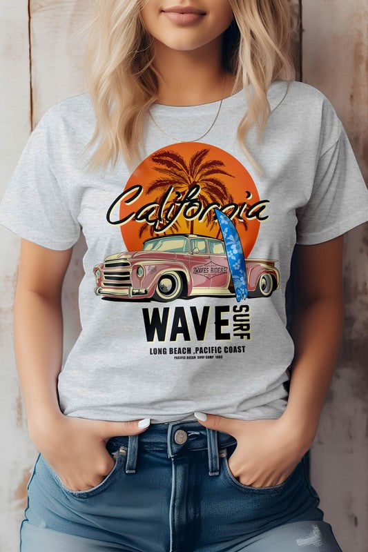 California Wave Surf Vintage Graphic Tee