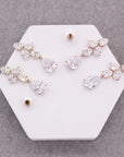 Flower Shaped Rhinestone Stud Earrings