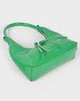 Patent Finish Top Handle Convertible Clutch Bag