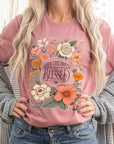 Blessed Floral Graphic T Shirts