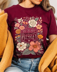 Blessed Floral Graphic T Shirts