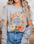 Blessed Floral Graphic T Shirts