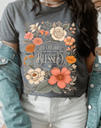 Blessed Floral Graphic T Shirts