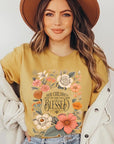 Blessed Floral Graphic T Shirts