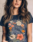 Blessed Floral Graphic T Shirts