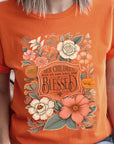 Blessed Floral Graphic T Shirts