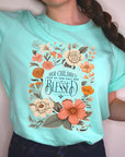 Blessed Floral Graphic T Shirts