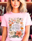 Blessed Floral Graphic T Shirts