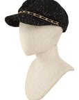 Chain Buckle Beret Straw Hat