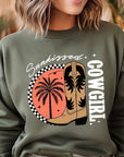 Sunkissed Cowgirl Graphic Fleece Sweatshirts