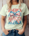 Patriotic Coquette Bow 4th of July Graphic Tee