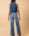 Denim Lab USA High Rise Relaxed Wide Leg Jeans