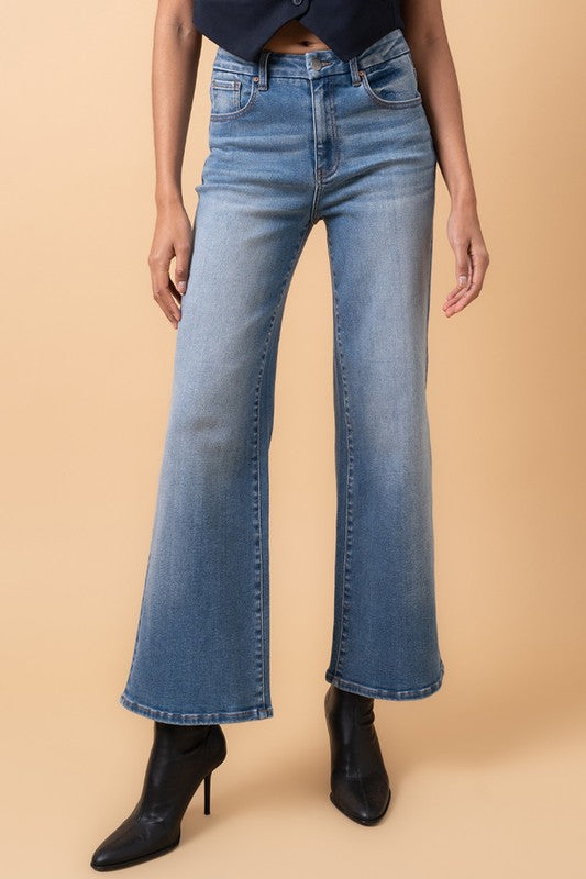 Denim Lab USA High Rise Relaxed Wide Leg Jeans