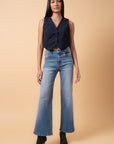 Denim Lab USA High Rise Relaxed Wide Leg Jeans