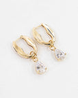 Crystal Tear Hoop Earrings