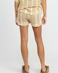 Emory Park Striped Crochet Shorts