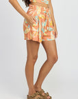 Emory Park Smocked Waist Floral Shorts