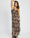 Emory Park Floral Ruffle Maxi Dress