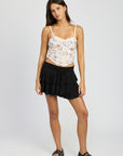 Emory Park Floral Mesh Corset Top