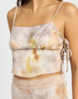 Emory Park Printed Cami with Side Drawstrings