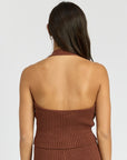 Emory Park Ribbed Halter Neck Top