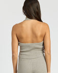 Emory Park Ribbed Halter Neck Top