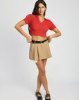 Emory Park Pleated Mini Skirt