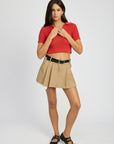 Emory Park Pleated Mini Skirt