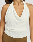 Emory Park Cowl Neck Halter Top