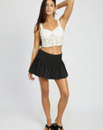 Emory Park A-Line Micro Ruffle Skirt