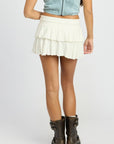 Emory Park Tiered Ruffle Mini Skort