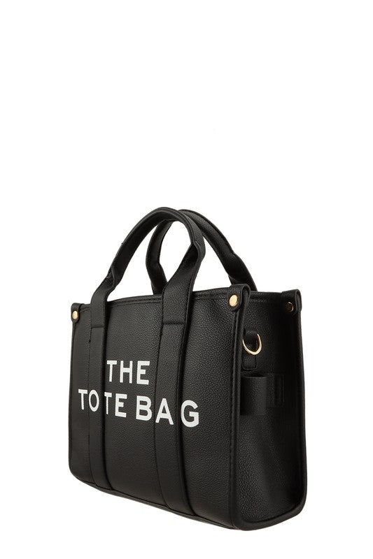 The Medium Pleather Crossbody Tote Bag