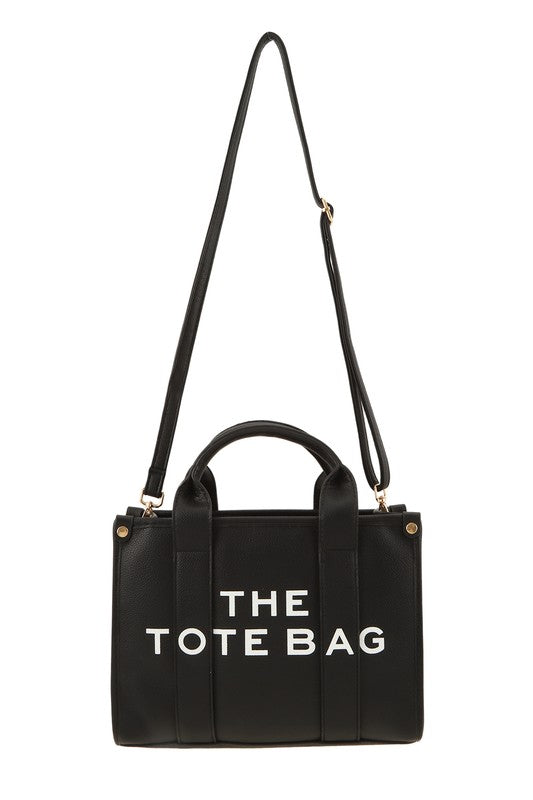 The Medium Pleather Crossbody Tote Bag