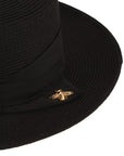 Metal Bee and Straw Weave Hat