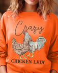 Crazy Chicken Lady Graphic Fleece Sweatshirts