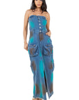 Women's Denim Long Maxi Dress by Claude