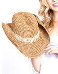 Crochet Straw Convertible Sun Hat