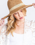 Crochet Straw Convertible Sun Hat