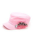 Crystal Lace Embellished Cadet Hat