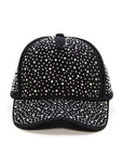 All Over Rhinestone Pave Fashion Cap