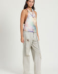 Emory Park Tie Dye Cowl Neck Top